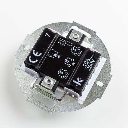 Kliklap - Retro krížový vypínač s rámčekom č. 7, čierny