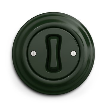 Kliklap - Retro krížový vypínač s rámikom č. 7 zelený