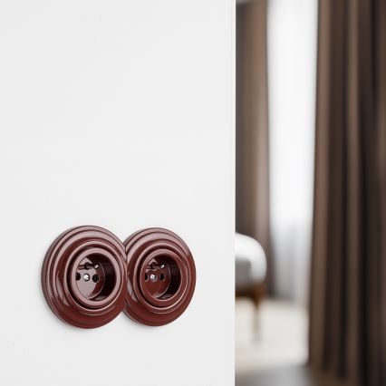 Kliklap - Retro rámček, krajná hnedá