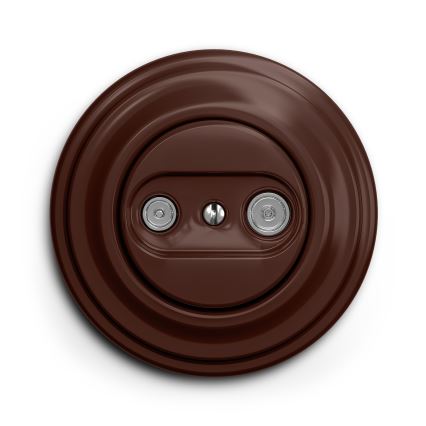 Kliklap - Retro rámik jednoduchý hnedá