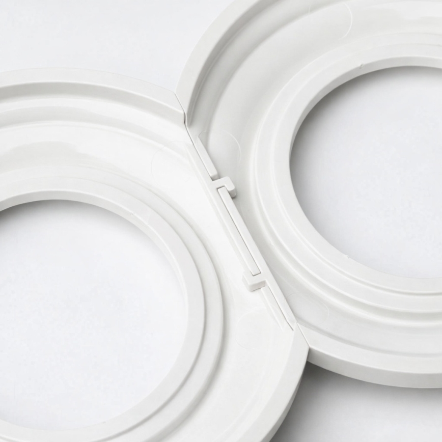 Kliklap - Retro stredový keramický rámček biely