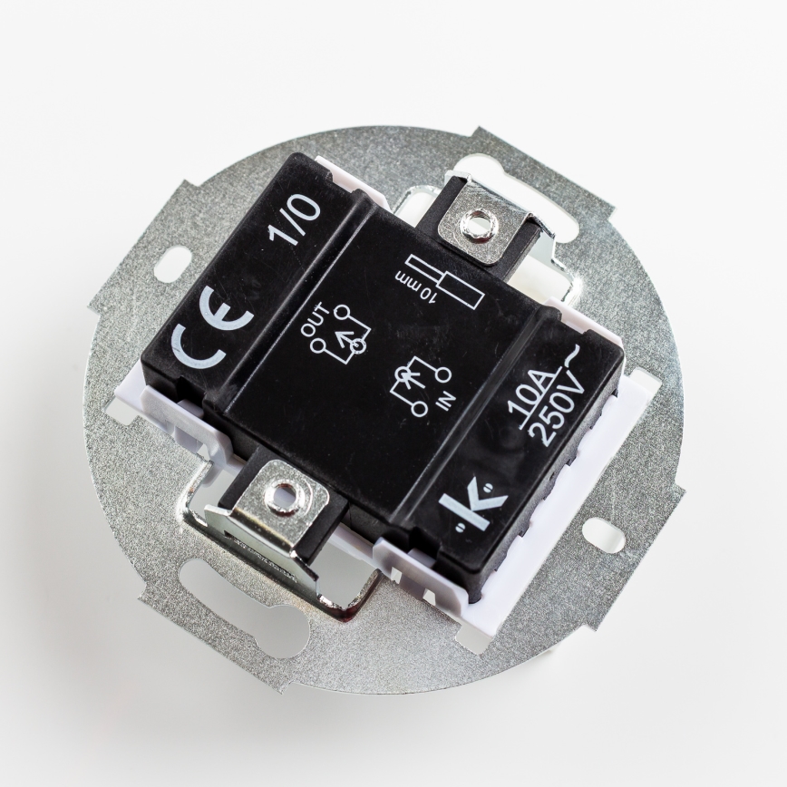 Kliklap - Retro tlačidlo bez rámčeka antracit