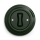 Kliklap - Retro tlačidlo s rámčekom, zelené