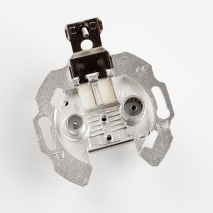 Kliklap - Retro účastnícka zásuvka TV+R (priebežná) s rámčekom zelená