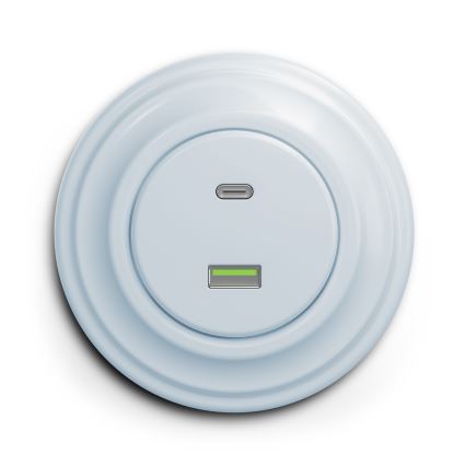 Kliklap - Retro USB zásuvka A+C modrá