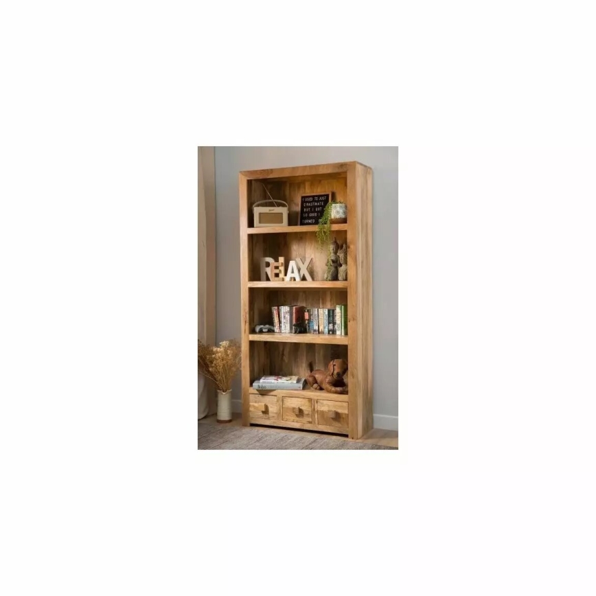 Knižnica HINA 180x90 cm masív/mangovník