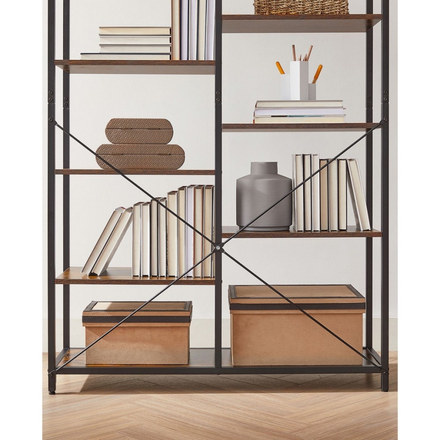 Knižnica NAVARO hnedá/čierna