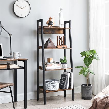 Knižnica NAVARO hnedá/čierna