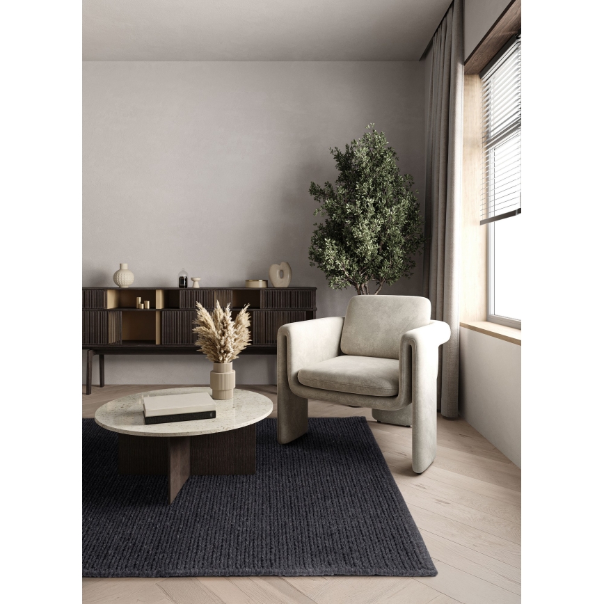 Koberec FIR WOOL 120x170 cm 2600 g/m2 antracit/prírodný