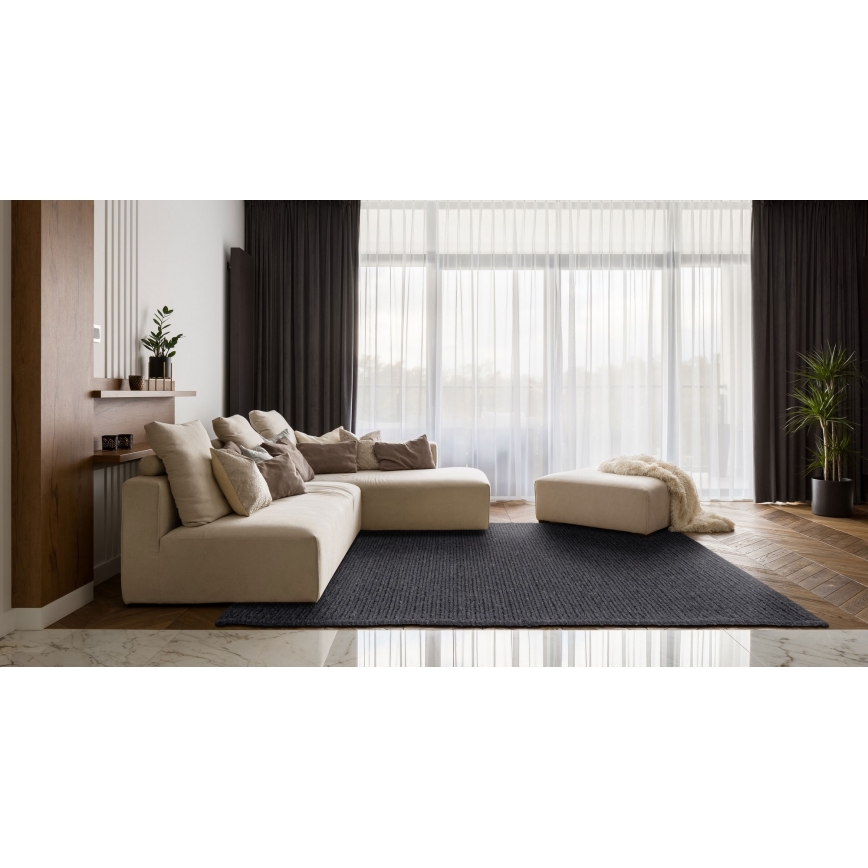 Koberec FIR WOOL 160x230 cm 2600 g/m2 antracit/prírodný