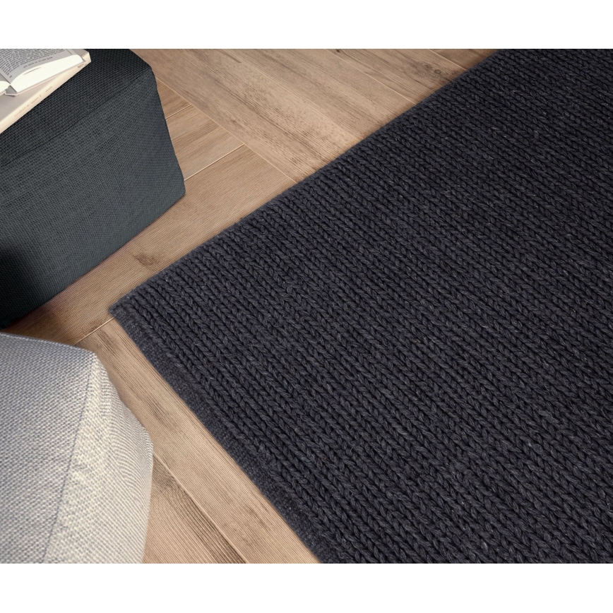 Koberec FIR WOOL 70x140 cm 2600 g/m2 antracit/prírodný