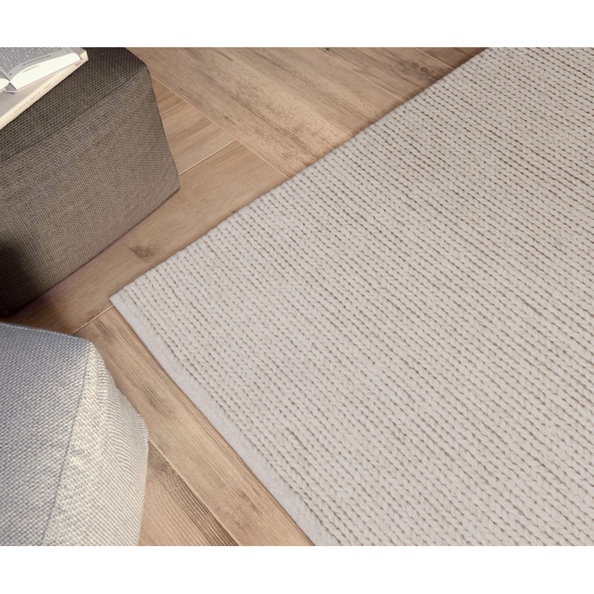 Koberec FIR WOOL 70x140 cm 2600 g/m2 krémový/prírodný