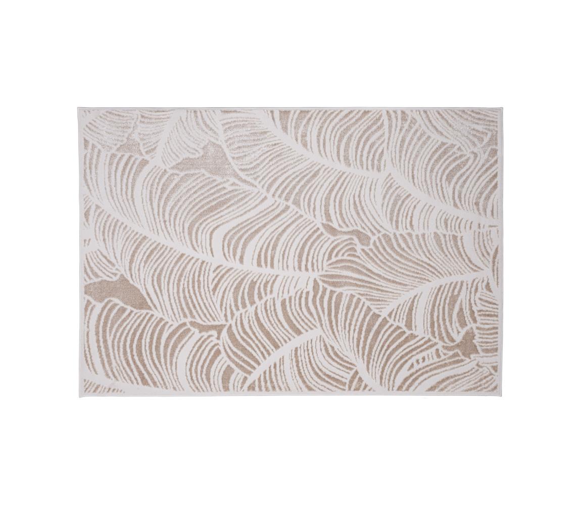 Multidecor Koberec SALAMANCA 200x280 cm béžová/biela/listový vzor 508178