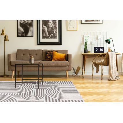 Koberec SALAMANCA 67x120 cm sivá/biela