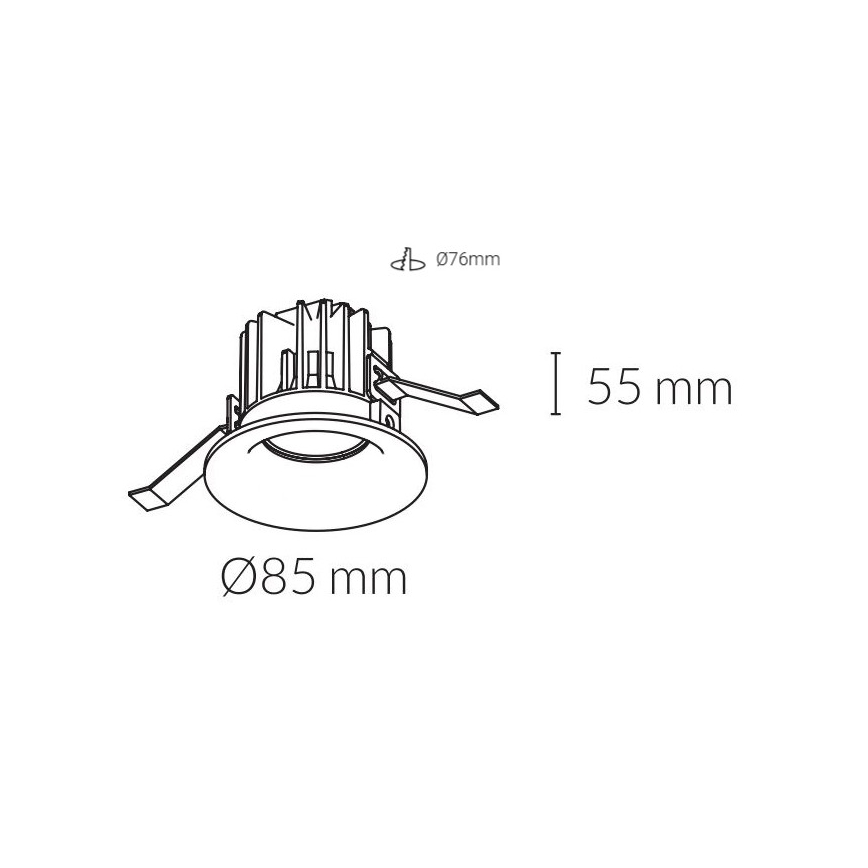 Kohl Lighting - LED Kúpeľňové podhľadové svietidlo LUXO LED/12W/230V IP65