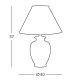 Kolarz 0014.71 - Stolná lampa GIARDINO 1xE27/100W/230V pr. 40 cm