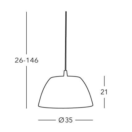 Kolarz 0051.31.6 - Luster na lanku MALMÖ 1x E27/60W/230V