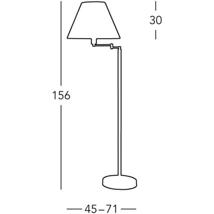 Kolarz 264.41.4 - Stojacia lampa HILTON 1xE27/60W/230V