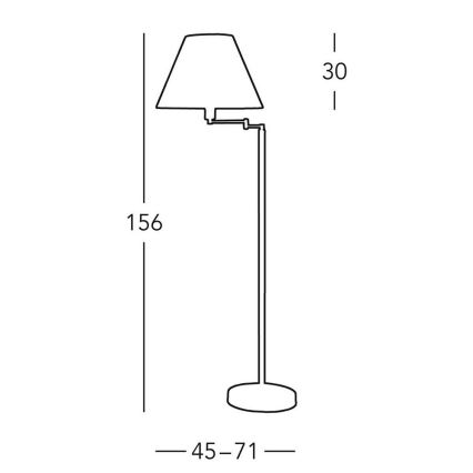 Kolarz 264.41.6 - Stojacia lampa HILTON 1xE27/60W/230V