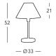 Kolarz 264.70.4 - Stolná lampa HILTON 1x E27/60W/230V