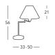 Kolarz 264.71.6 - Stolná lampa HILTON 1xE27/60W/230V