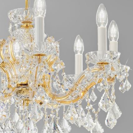 Kolarz 3149.88.3.KoT - Krištáľový luster na reťazi MARIA LOUISE 8xE14/40W/230V 24K zlato