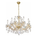 Kolarz 3149.88+4.3.KoT - Krištáľový luster na reťazi MARIA LOUISE 12xE14/40W/230V 24K zlato