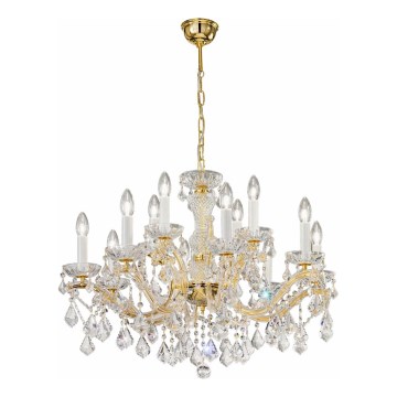 Kolarz 3149.88+4.3.KoT - Krištáľový luster na reťazi MARIA LOUISE 12xE14/40W/230V 24K zlato