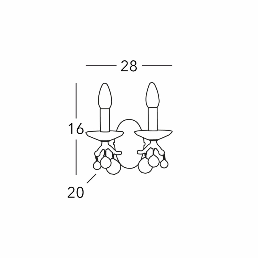 Kolarz 3234.62.3.KoT - Krištáľové nástenné svietidlo CARMEN 2xE14/60W/230V 24K zlato