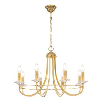 Kolarz 330.88.8C - Krištáľový luster na reťazi IMPERIAL 8xE14/60W/230V zlatá