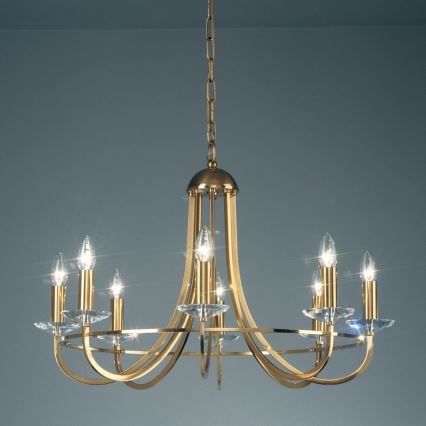 Kolarz 330.88.8C - Krištáľový luster na reťazi IMPERIAL 8xE14/60W/230V zlatá