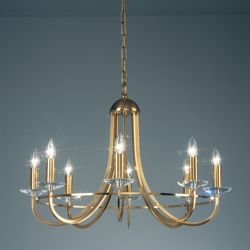 Kolarz 330.88.8C - Krištáľový luster na reťazi IMPERIAL 8xE14/60W/230V zlatá