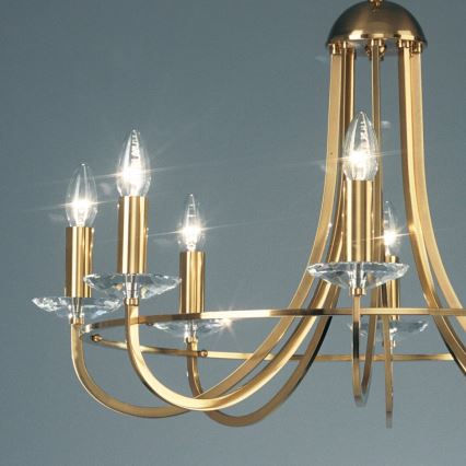 Kolarz 330.88.8C - Krištáľový luster na reťazi IMPERIAL 8xE14/60W/230V zlatá