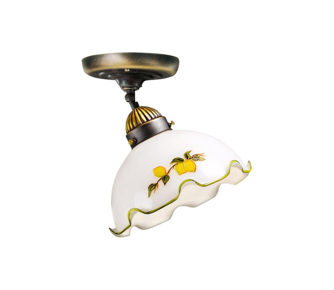 Kolarz 731.10.116 - Prisadený luster NONNA 1xE27/75W/230V, priemer 20 cm, s motívom citrónov 731.10.116