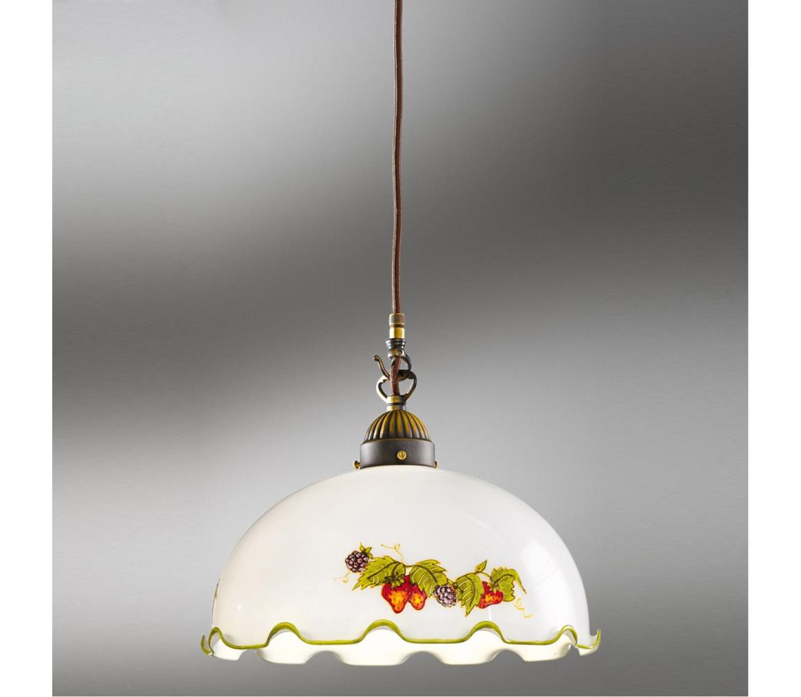 Kolarz 731.30.113 - Závesný luster na lankách NONNA 1xE27/75W/230V, priemer 20 cm, vínová/jahodová 731.30.113