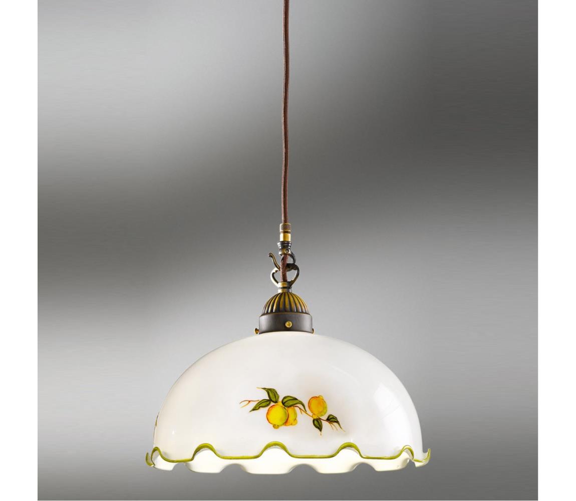 Kolarz 731.30.116 - Závesný luster na lankách NONNA 1xE27/75W/230V pr. 20 cm citrónový 731.30.116