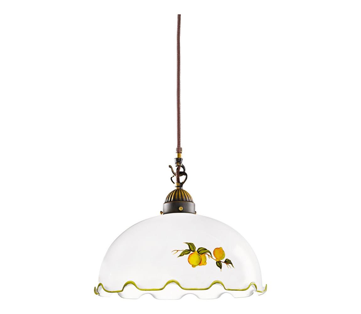 Kolarz 731.30.117 - Závesný luster NONNA 1xE27/75W/230V Ø 30 cm s motívom citrónov 731.30.117