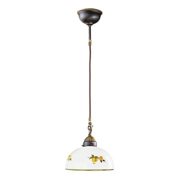 Kolarz 731.30.129 - Luster na lanku NONNA 1xE27/75W/230V pr. 30 cm citróny