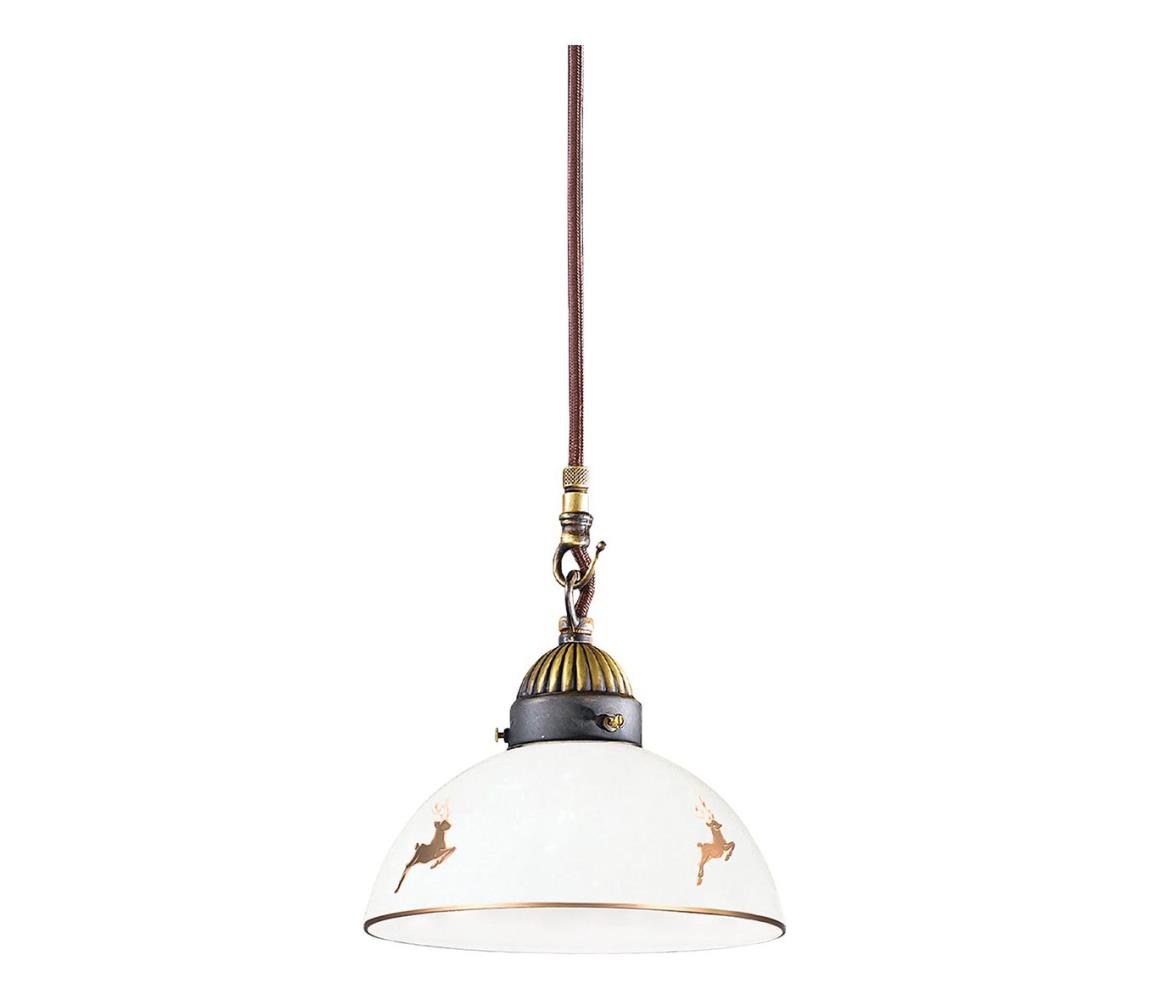 Kolarz 731.30.150 - Závesný luster na lanku NONNA 1xE27/75W/230V pr. 20 cm jelení ružové zlato 731.30.150