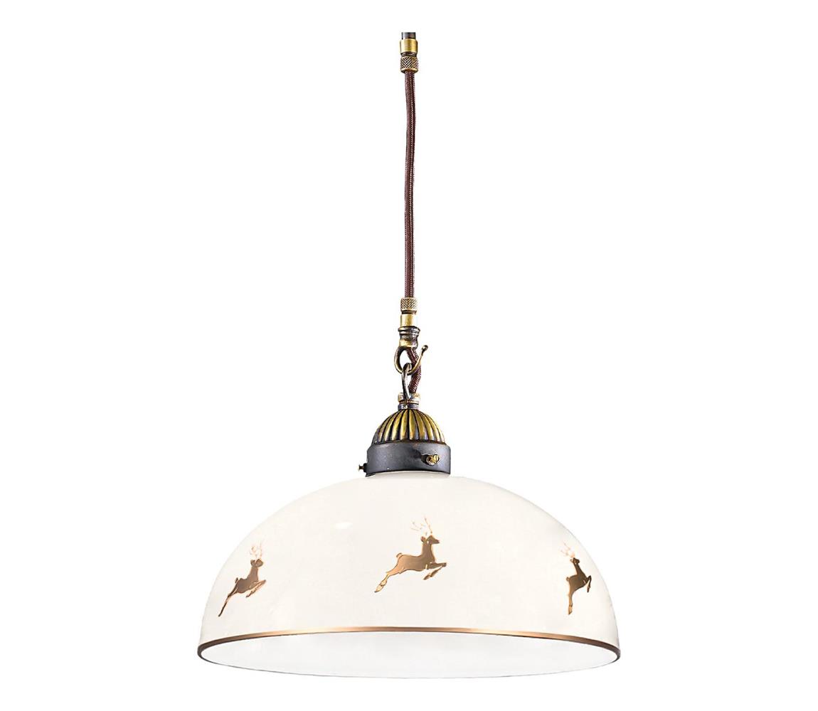 Kolarz 731.30.151 - Luster na lankách NONNA 1xE27/75W/230V, priemer 30 cm, s jelením motívom, ružové zlato 731.30.151