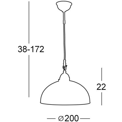 Kolarz 731.30.21 - Luster na lanku NONNA 1xE27/75W/230V zelená