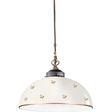 Kolarz 731.32.172 - Závesné svietidlo na lane NONNA 1xE27/75W/230V, priemer 36 cm, kvetinový dizajn, ružové zlato