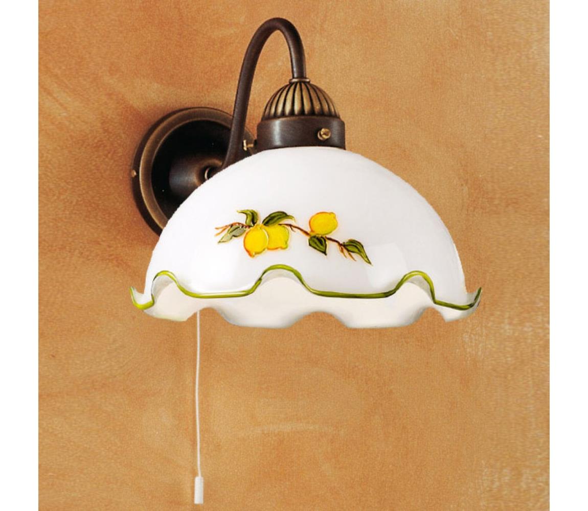 Kolarz 731.61.116 - Nástenná lampa NONNA 1xE27/75W/230V citróny 731.61.116
