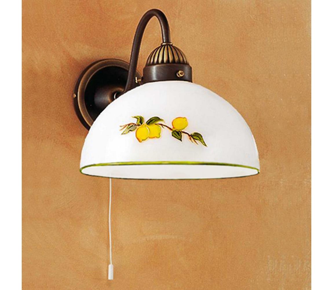 Kolarz Kolarz 731.61.126 - Nástenná lampa NONNA 1xE27/75W/230V citróny