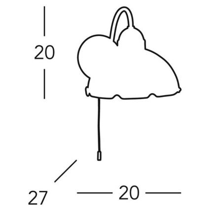 Kolarz 731.61.21 - Nástenné svietidlo NONNA 1xE27/75W/230V zelená