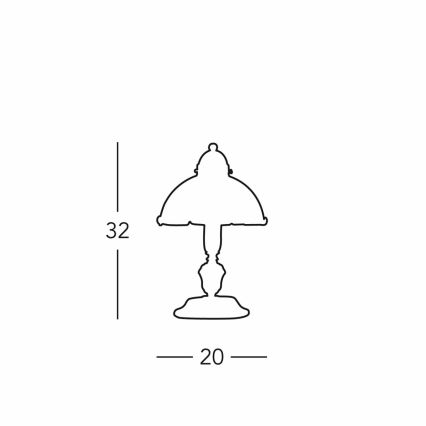 Kolarz 731.73.100 - Stolná lampa NONNA 1xE27/75W/230V hnedá/jelene zelená