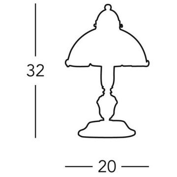 Kolarz 731.73.53 - Stolná lampa NONNA 1xE14/60W/230V
