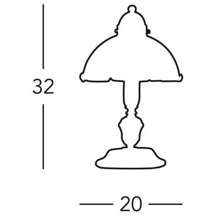 Kolarz 731.73.53 - Stolná lampa NONNA 1xE14/60W/230V