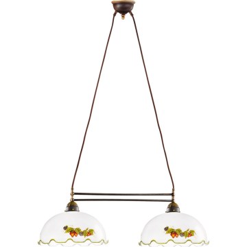 Kolarz 731.82.114 - Závesný luster NONNA na lanku 2xE27/75W/230V víno/jahody