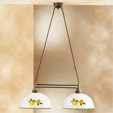 Kolarz 731.82.129 - Luster na lanku NONNA 2xE27/75W/230V citróny